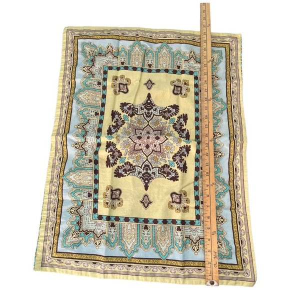 One Echo Teal Medallion Design Standard Pillow Sham Multicolor Boho 100% Cotton - Picture 8 of 9